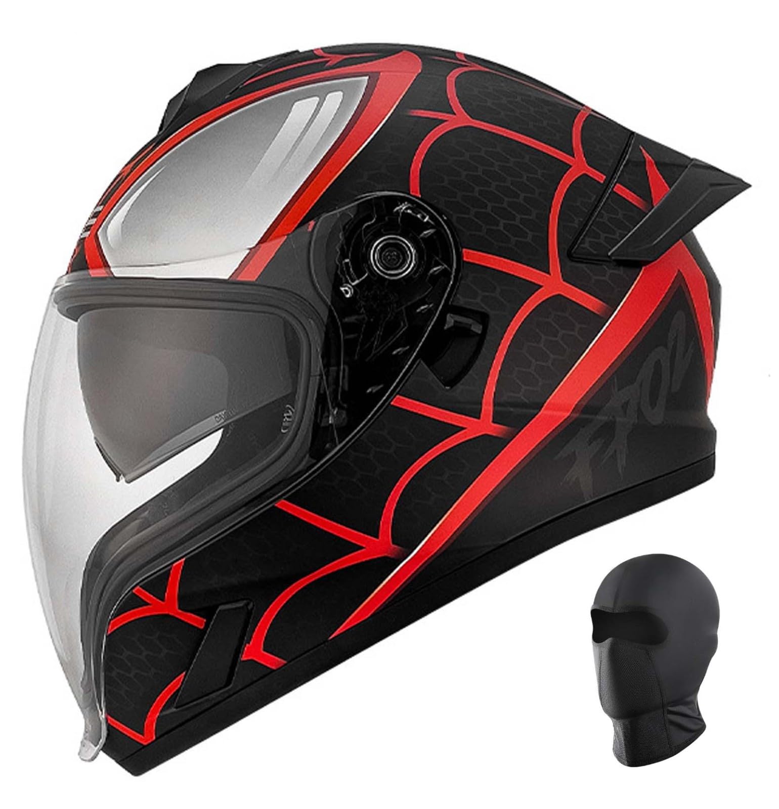 Integralhelm für Motorradfahrer mit hochklappbarem Doppelvisier, modularer All-in-One-Motorradhelm, geeignet für Männer und Frauen, Erwachsene J,L57-58CM Integralhelm für Motorradfahrer mit hochklappbarem Doppelvisier, modularer All-in-One-Motorradhelm, geeignet für Männer und Frauen, Erwachsene J,L57-58CM von XLGNXXL