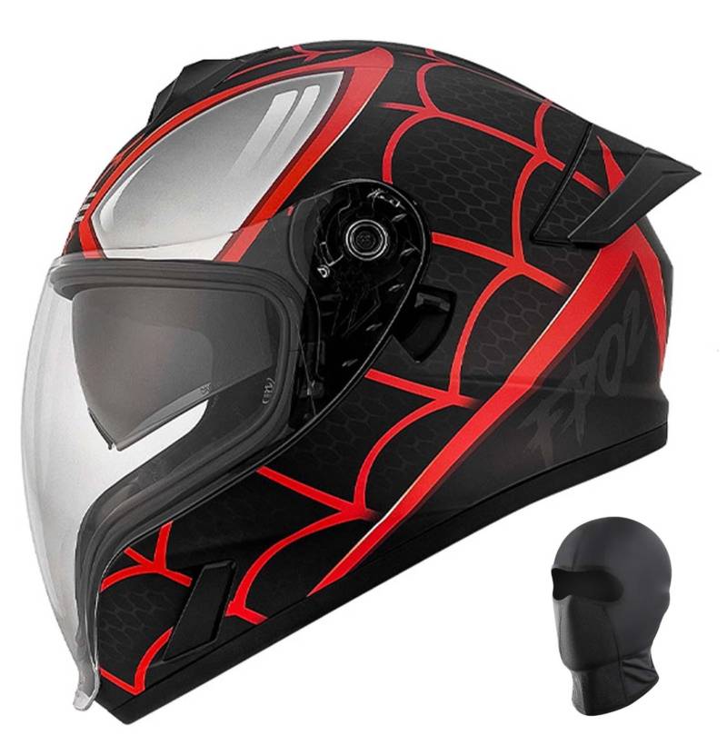 Integralhelm für Motorradfahrer mit hochklappbarem Doppelvisier, modularer All-in-One-Motorradhelm, geeignet für Männer und Frauen, Erwachsene J,XL59-60CM von XLGNXXL