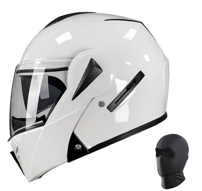 Modularer Integralhelm für Erwachsene, Klapphelm für Herren und Damen, ECE/DOT-zertifizierter modularer Motorradhelm mit Doppelvisier E,L(59-60CM) von XLGNXXL
