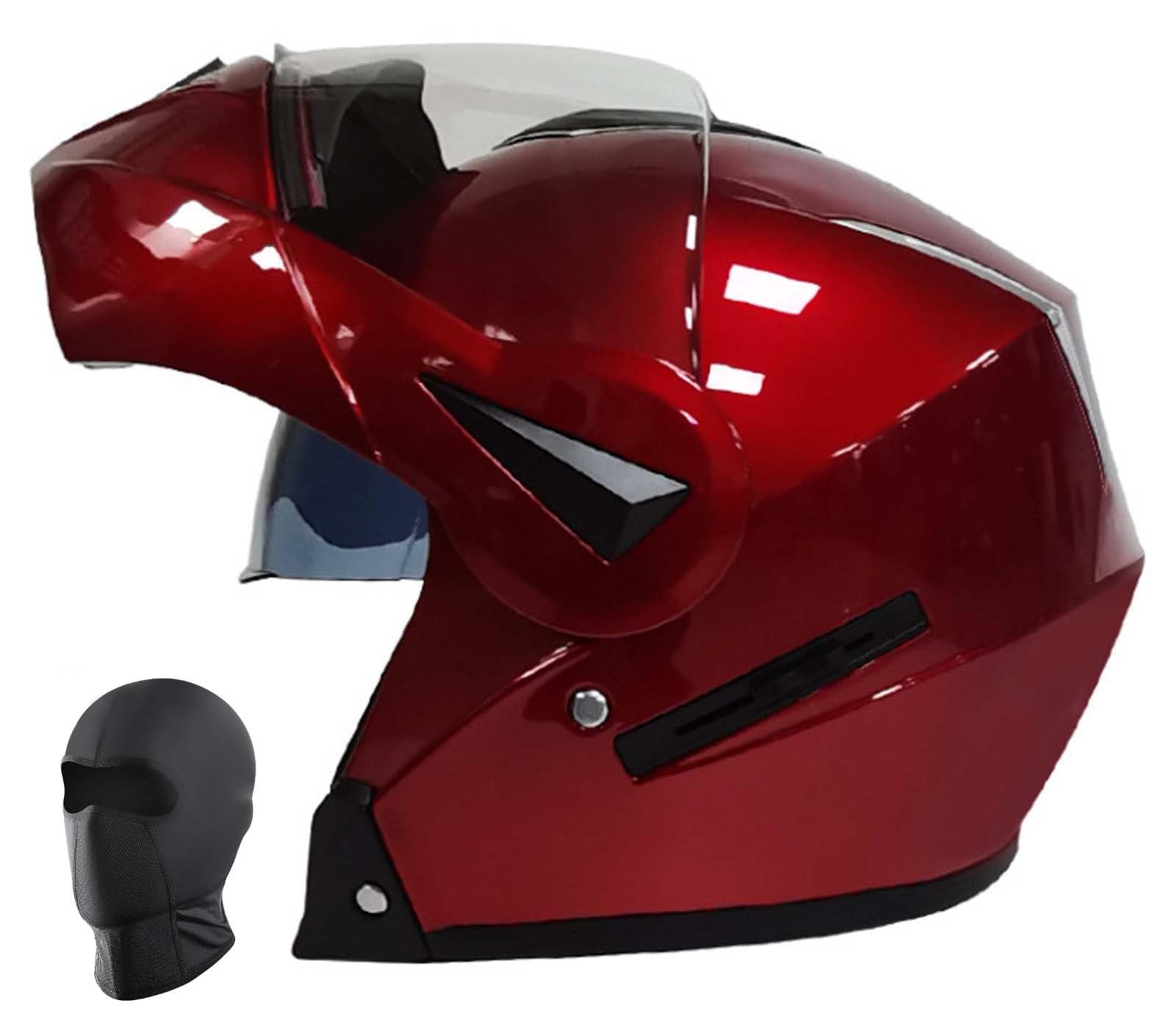 Modularer Integralhelm für Erwachsene, Klapphelm für Herren und Damen, ECE/DOT-zertifizierter modularer Motorradhelm mit Doppelvisier F,XL(61-62M) von XLGNXXL