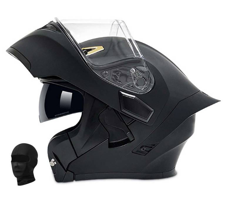 Modularer Motorradhelm Einteiliger Klapphelm Unisex Doppelvisier Integralhelm Crashhelm, DOT/ECE Zertifiziert B,2XL63-64CM von XLGNXXL