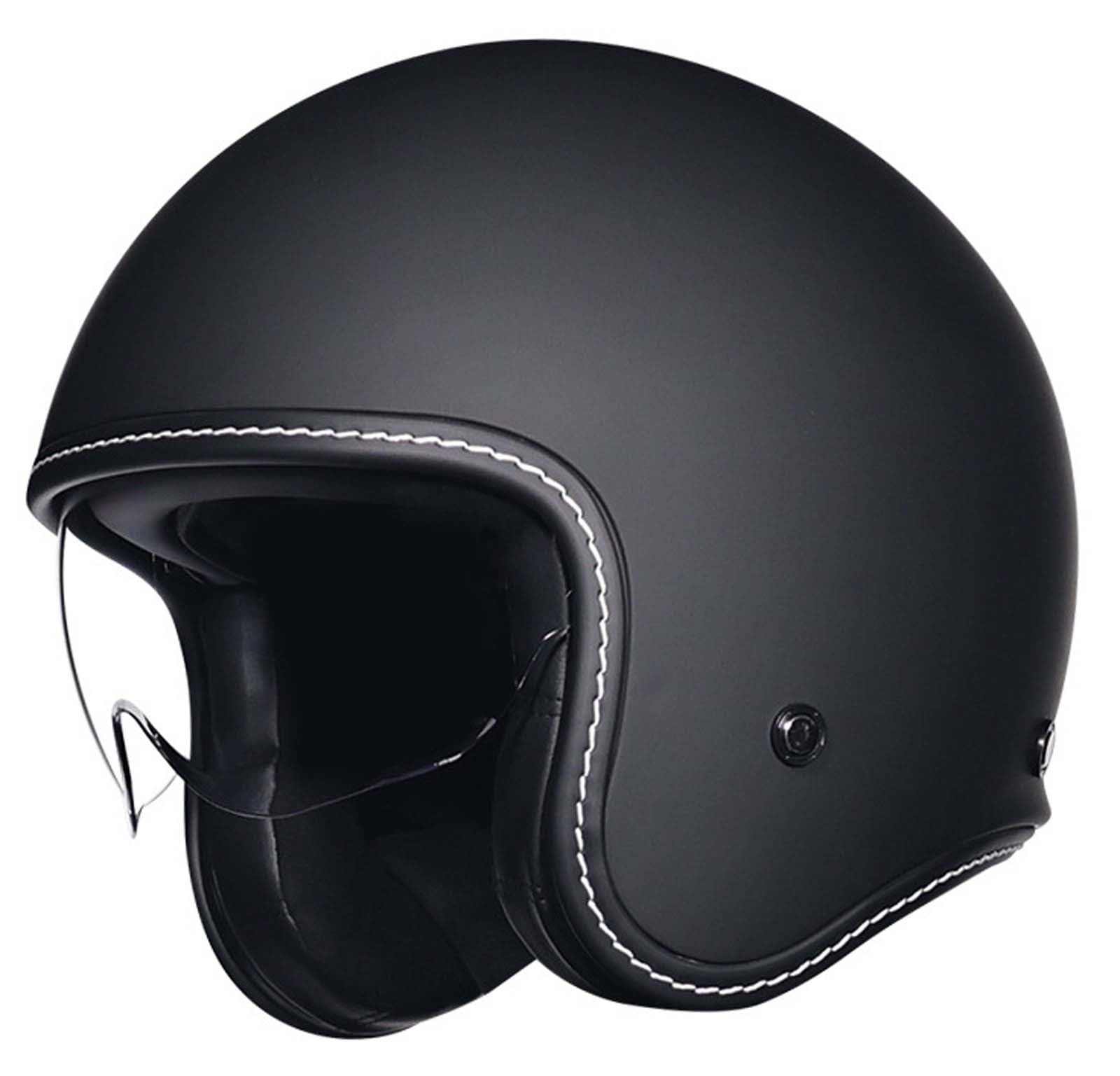 Motorrad-Halbhelm, DOT/ECE-Zertifiziert, Halbhelm für Erwachsene, Herren und Damen, mit Schutzbrille, Jethelm C,M(55-56cm) von XLGNXXL
