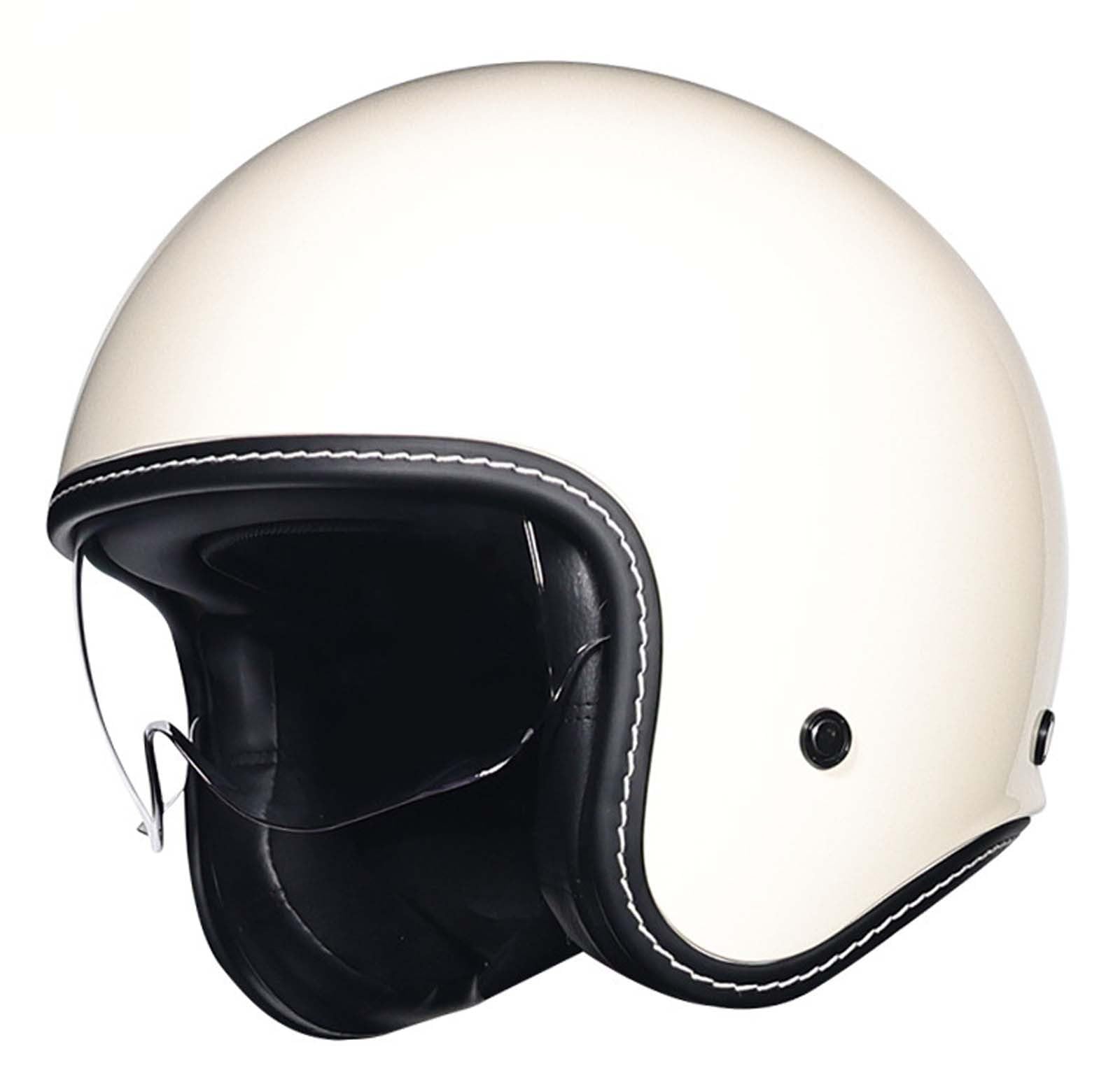 Motorrad-Halbhelm, DOT/ECE-Zertifiziert, Halbhelm für Erwachsene, Herren und Damen, mit Schutzbrille, Jethelm D,XL(59-60cm) von XLGNXXL