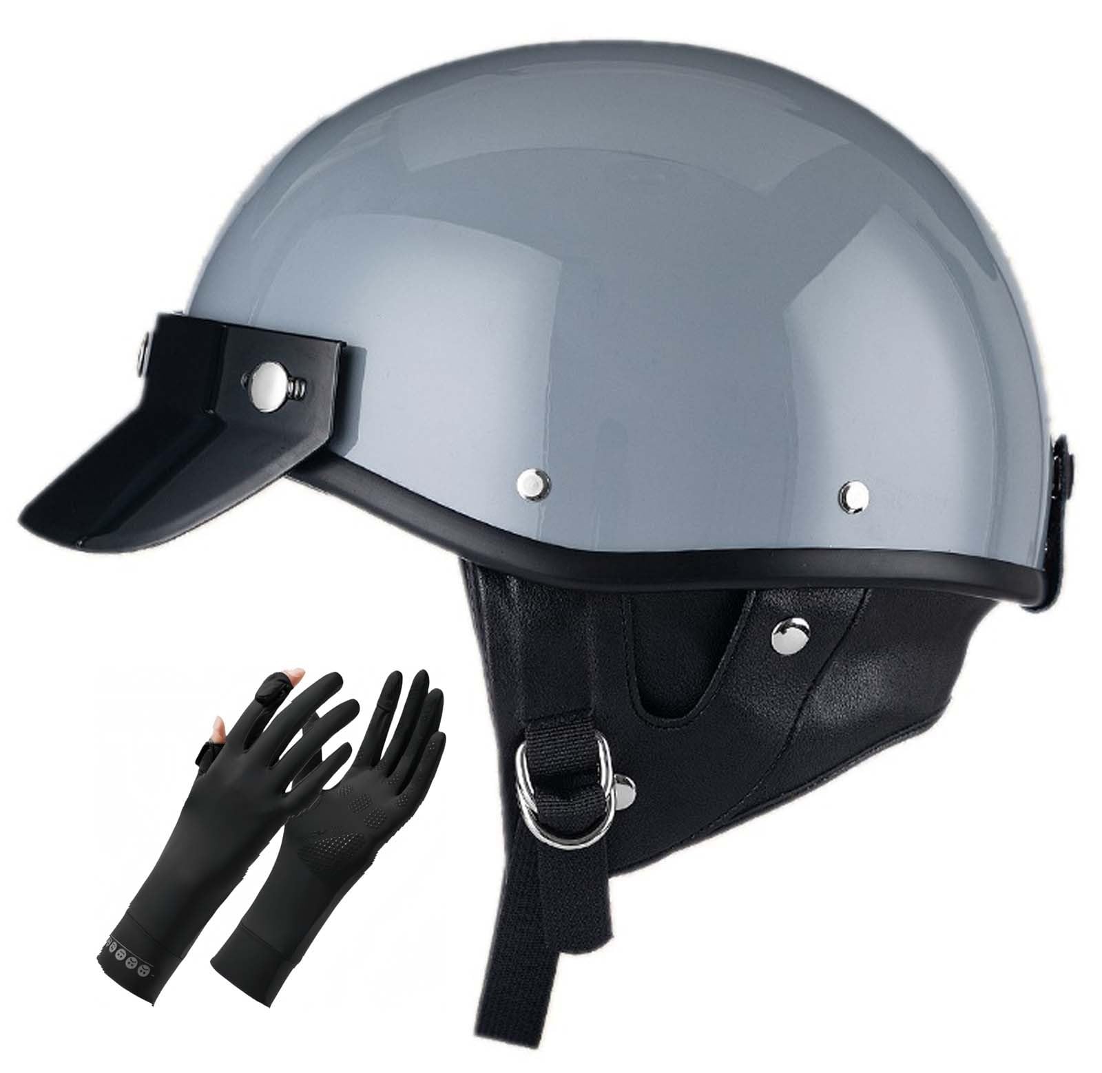 Motorrad-Halbhelm, Retro-Jethelm, ECE-zertifizierter Retro-Jethelm, herausnehmbares Innenfutter, geeignet für Fahrräder, Motorräder, Roller B,M Motorrad-Halbhelm, Retro-Jethelm, ECE-zertifizierter Retro-Jethelm, herausnehmbares Innenfutter, geeignet für Fahrräder, Motorräder, Roller B,M von XLGNXXL