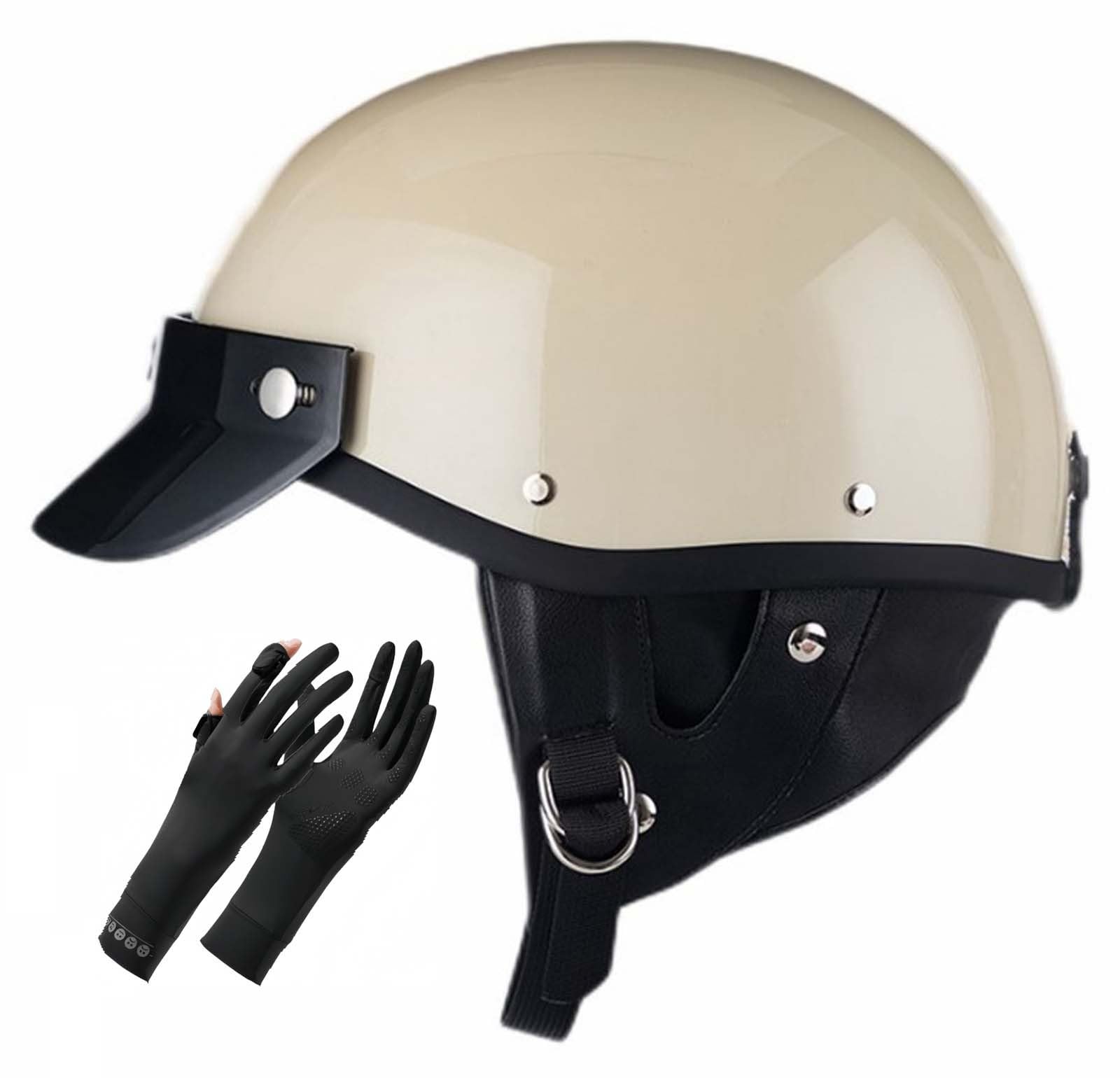 Motorrad-Halbhelm, Retro-Jethelm, ECE-zertifizierter Retro-Jethelm, herausnehmbares Innenfutter, geeignet für Fahrräder, Motorräder, Roller C,L Motorrad-Halbhelm, Retro-Jethelm, ECE-zertifizierter Retro-Jethelm, herausnehmbares Innenfutter, geeignet für Fahrräder, Motorräder, Roller C,L von XLGNXXL