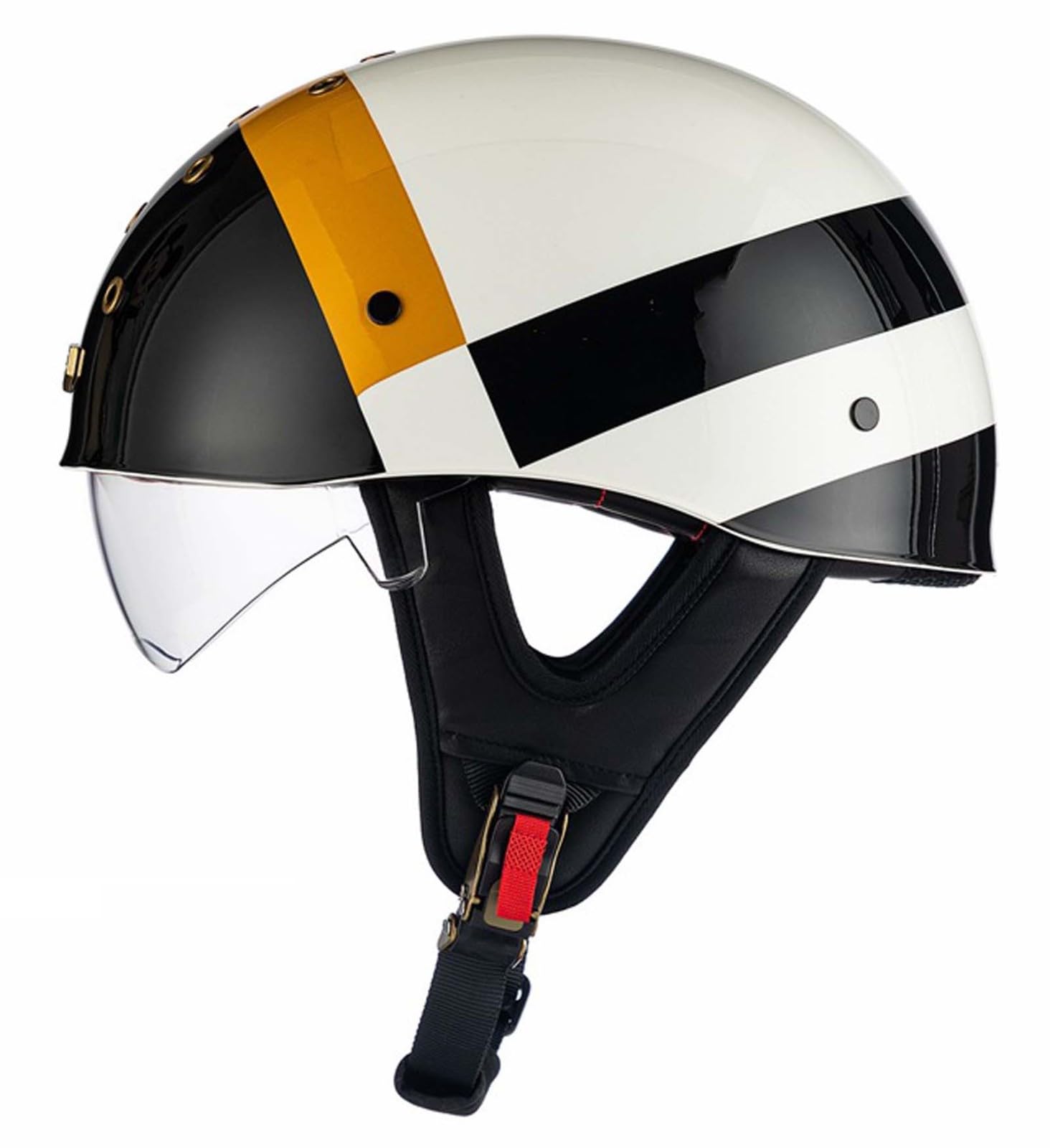 Motorrad-Halbhelm Retro-Motorradhelm Motorradhelm für Erwachsene mit herausnehmbarem Innenfutter Geeignet für Erwachsene Männer und Frauen ECE/DOT-Zertifiziert G,M Motorrad-Halbhelm Retro-Motorradhelm Motorradhelm für Erwachsene mit herausnehmbarem Innenfutter Geeignet für Erwachsene Männer und Frauen ECE/DOT-Zertifiziert G,M von XLGNXXL