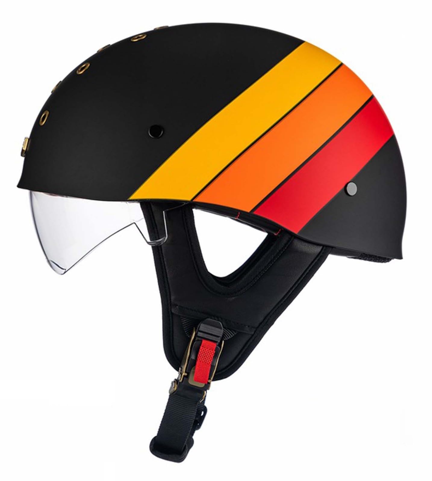 Motorrad-Halbhelm Retro-Motorradhelm Motorradhelm für Erwachsene mit herausnehmbarem Innenfutter Geeignet für Erwachsene Männer und Frauen ECE/DOT-Zertifiziert I,L Motorrad-Halbhelm Retro-Motorradhelm Motorradhelm für Erwachsene mit herausnehmbarem Innenfutter Geeignet für Erwachsene Männer und Frauen ECE/DOT-Zertifiziert I,L von XLGNXXL