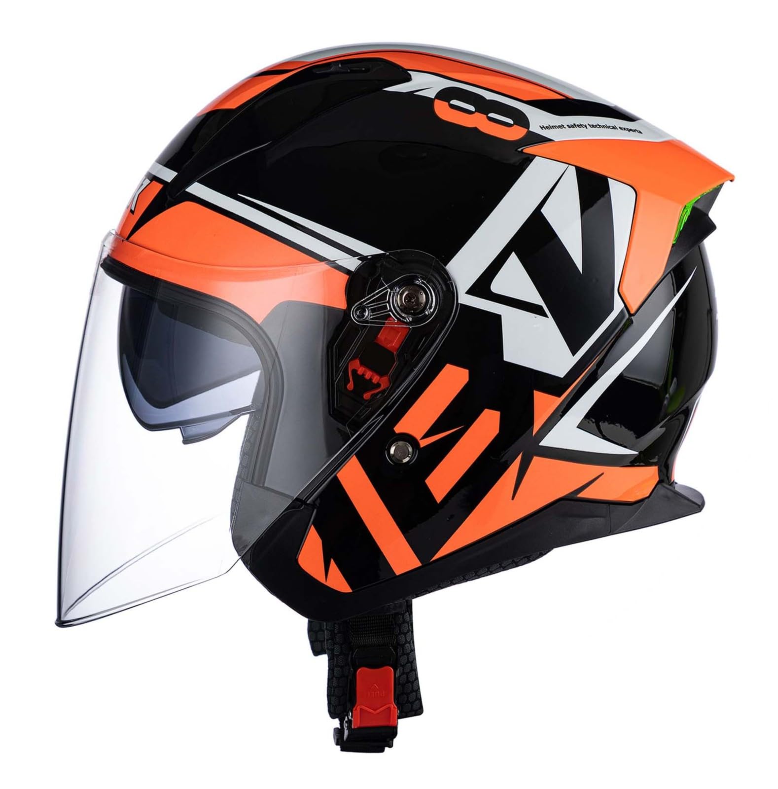 Motorrad-Halbhelm mit Sonnenblende, Retro-Motorradhelm, Herren- und Damenstil, mit Schnellverschluss, geeignet für die tägliche Reise A,XL Motorrad-Halbhelm mit Sonnenblende, Retro-Motorradhelm, Herren- und Damenstil, mit Schnellverschluss, geeignet für die tägliche Reise A,XL von XLGNXXL