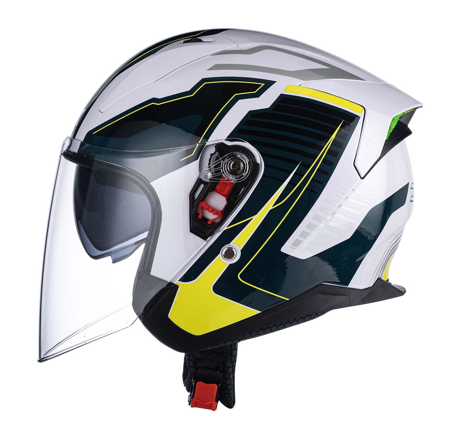 Motorrad-Halbhelm mit Sonnenblende, Retro-Motorradhelm, Herren- und Damenstil, mit Schnellverschluss, geeignet für die tägliche Reise C,L Motorrad-Halbhelm mit Sonnenblende, Retro-Motorradhelm, Herren- und Damenstil, mit Schnellverschluss, geeignet für die tägliche Reise C,L von XLGNXXL