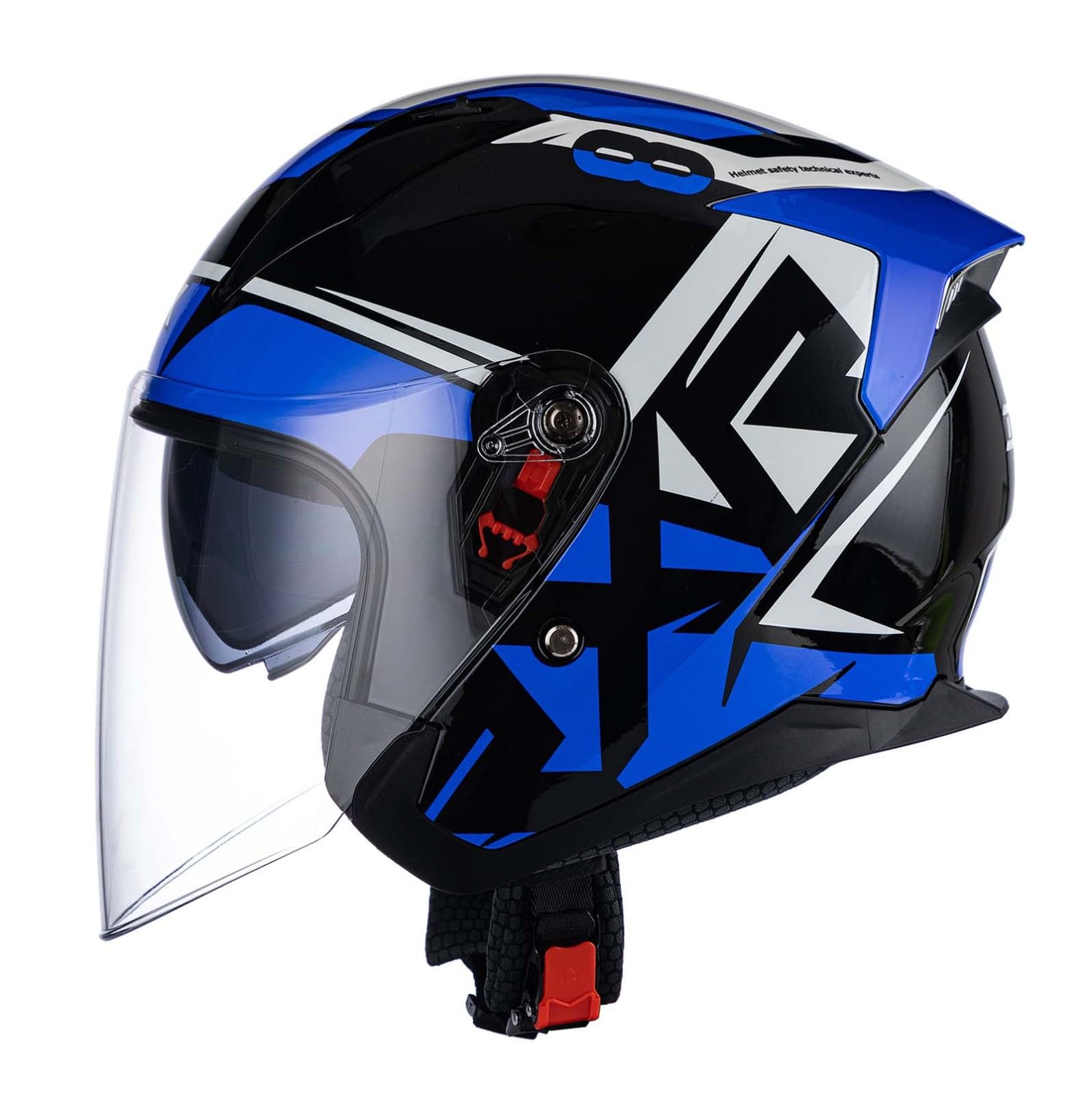 Motorrad-Halbhelm mit Sonnenblende, Retro-Motorradhelm, Herren- und Damenstil, mit Schnellverschluss, geeignet für die tägliche Reise H,L Motorrad-Halbhelm mit Sonnenblende, Retro-Motorradhelm, Herren- und Damenstil, mit Schnellverschluss, geeignet für die tägliche Reise H,L von XLGNXXL