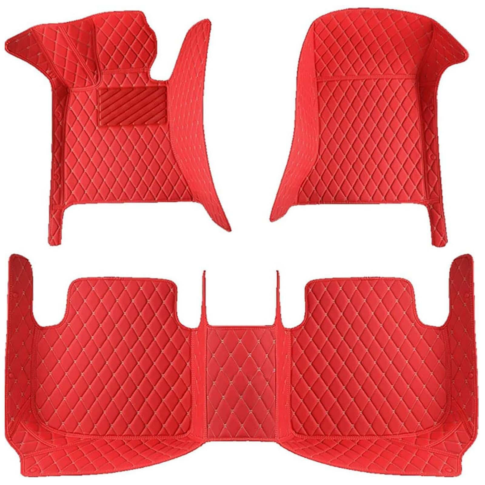 Auto FußMatten FüR Ford Ranger T9 Raptor Wildtrak XLT Fussmatten 2023 2024, Nach Maß Pu-Leder Allwetter All-Schutz wasserdichte rutschfeste Leder Auto FußMatten Set ZubehöR, Red Auto FußMatten FüR Ford Ranger T9 Raptor Wildtrak XLT Fussmatten 2023 2024, Nach Maß Pu-Leder Allwetter All-Schutz wasserdichte rutschfeste Leder Auto FußMatten Set ZubehöR, Red von XLKWNNAD