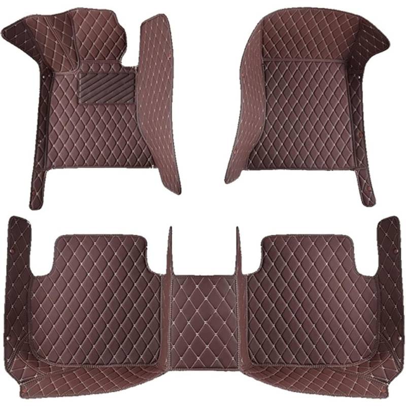 Auto FußMatten FüR lexuss RX 270 300 350 350h 400h 450h 200t 2007-2015, Nach Maß Pu-Leder Allwetter All-Schutz wasserdichte rutschfeste Leder Auto FußMatten Set ZubehöR, Coffee von XLKWNNAD