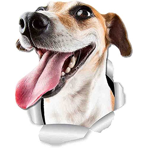 Xlnb. 3D Happy Jack Russell Hund Wandtattoos Aufkleber für Skateboard Laptop Gepäck Guitar Kühlschrank Auto Gekritzel Aufkleber (Size : 15cm) von XLNB