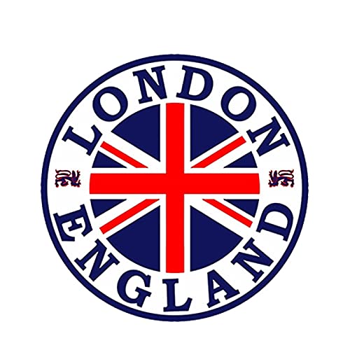 Xlnb. Auto Aufkleber Styling London England Seal Aufkleber Runde Flagge Union Jack Bumper Helm Skateboard Cover Kratzer Aufkleber KK13 * 13cm (Size : 26cm x26cm) von XLNB