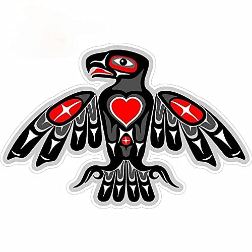 Xlnb. Schöner Totem Eagle Native American Applique Auto Aufkleber Kreative Aufkleber Anime Applique wasserdichte Dekoration (Color Name : Black, Size : 13 x 8.6 cm) von XLNB