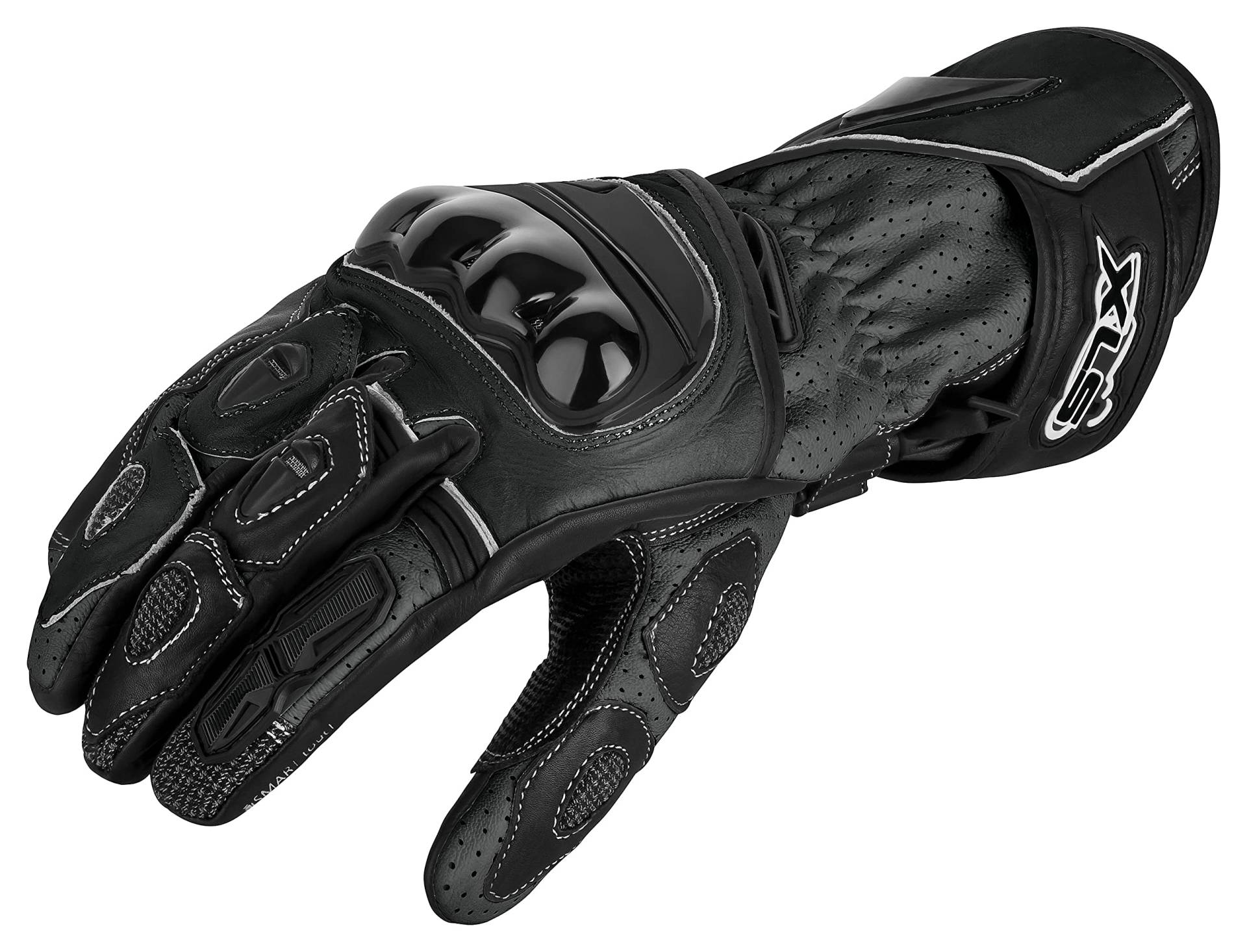 Neu hochwertige Motorradhandschuhe Protektoren, schwarz, Leder, Gr. S bis 3XL (XL) von XLS