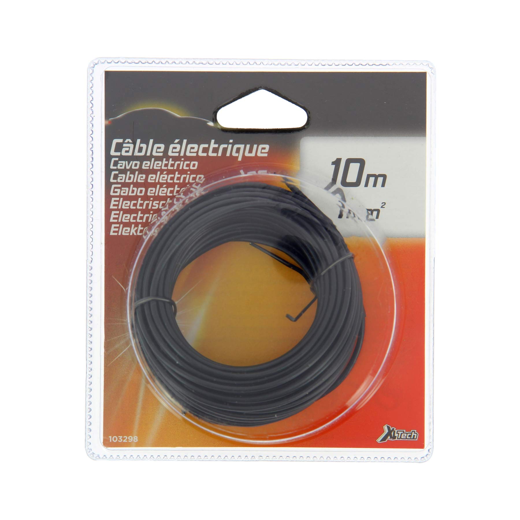 XLTECH 103298 Stromkabel Auto Ø1mm2x 10m schwarz von XLTECH