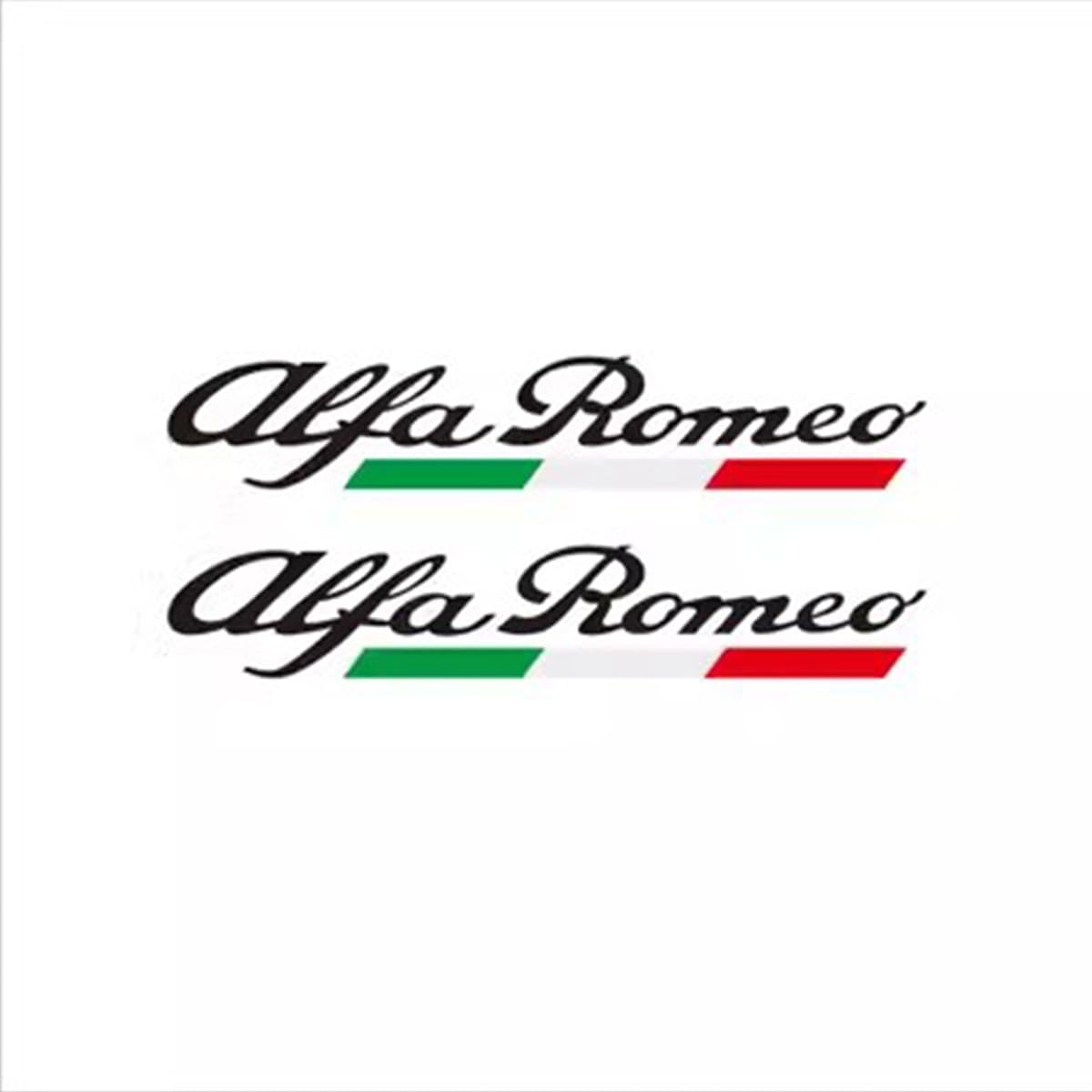 2 Stück Auto Aufkleber für Alfa Romeo Giulietta Giulia Stelvio Mito 147 156 159 166, Autoaufkleber Schriftzug Karosserie Emblem Zeichen Zubehör,Black von XLUMIO