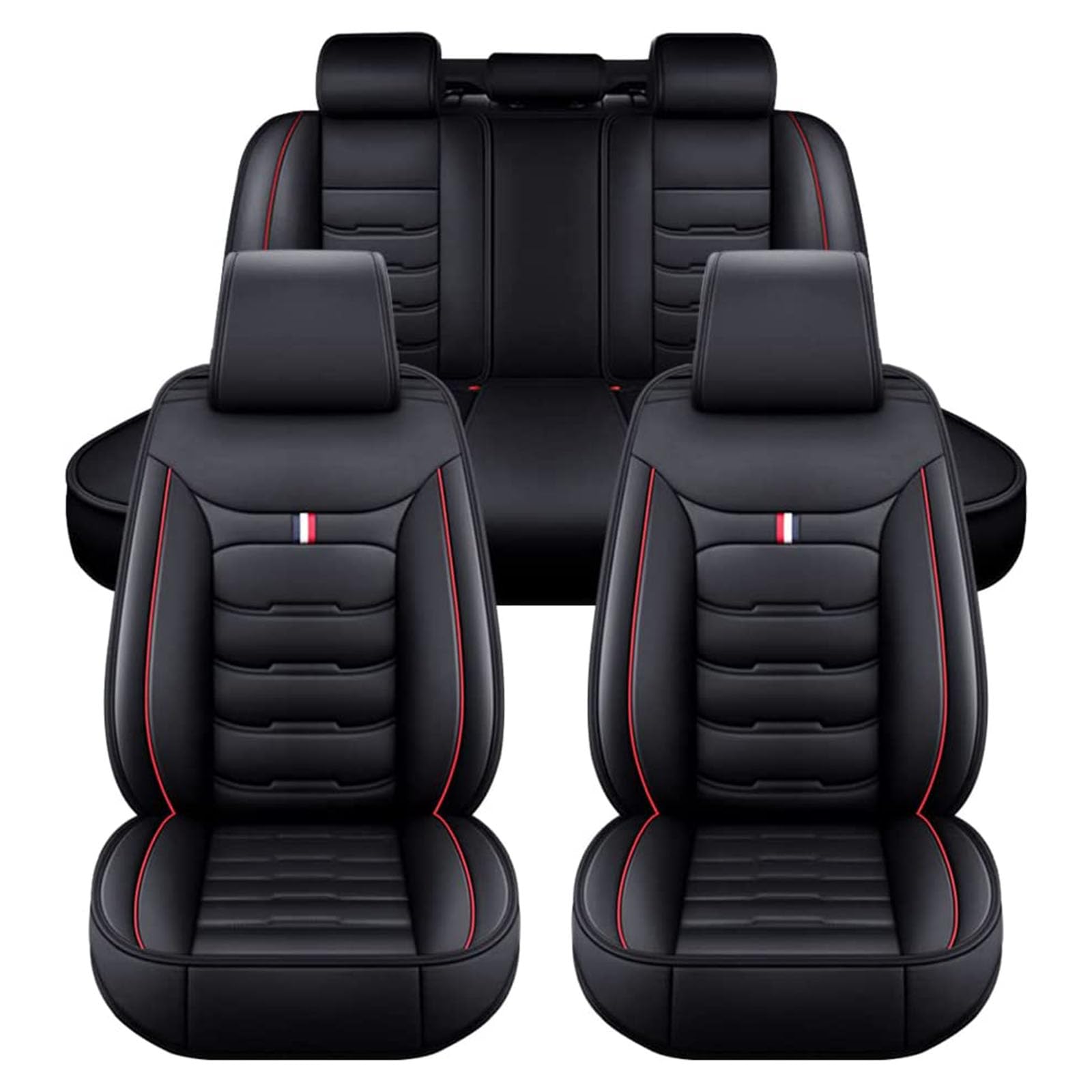 XLUMIO Auto Sitzbezüge Set für BMW 3er 325i E36 316i E36 323i E36 328i E36 318is E36 318i E36 Coupe Cabrio, 5 Sitzer Autositzschutzbezug aus PU Leder, Wasserdichter Sitzschoner,A Black+Red XLUMIO Auto Sitzbezüge Set für BMW 3er 325i E36 316i E36 323i E36 328i E36 318is E36 318i E36 Coupe Cabrio, 5 Sitzer Autositzschutzbezug aus PU Leder, Wasserdichter Sitzschoner,A Black+Red von XLUMIO