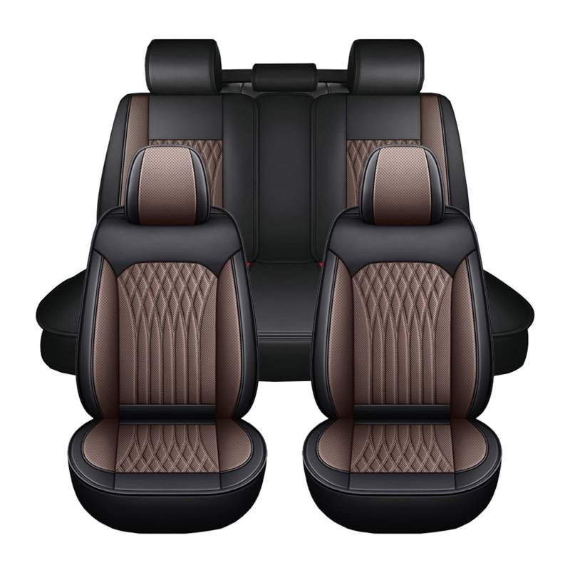 XLUMIO Auto Sitzbezüge Set für Jeep Wagoneer Wrangler Grand Cherokee Grand Commander, 5 Sitzer Autositzbezug Wasserdicht, All Wetter Leder Autositzschutzbezug, Autositzschoner Atmungsaktiv von XLUMIO