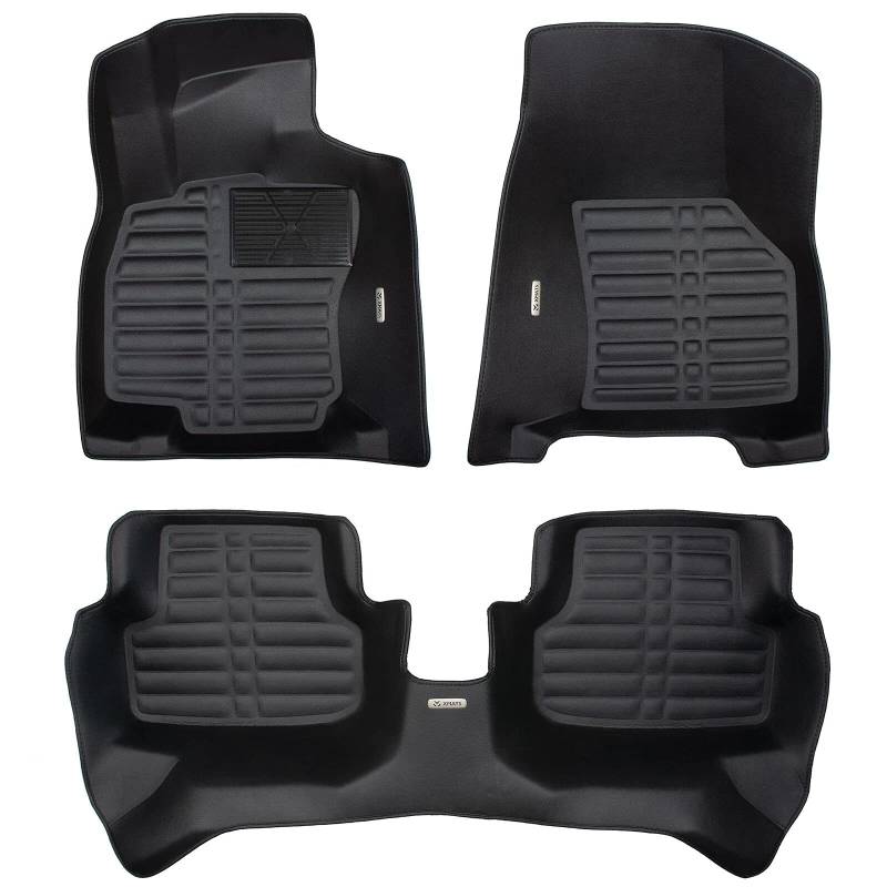 XMATS Premium Leder Fußmatten Set für Ford ECOSPORT ab 2012 | Luxus Design Automatten mit hohem Rand… von XMATS
