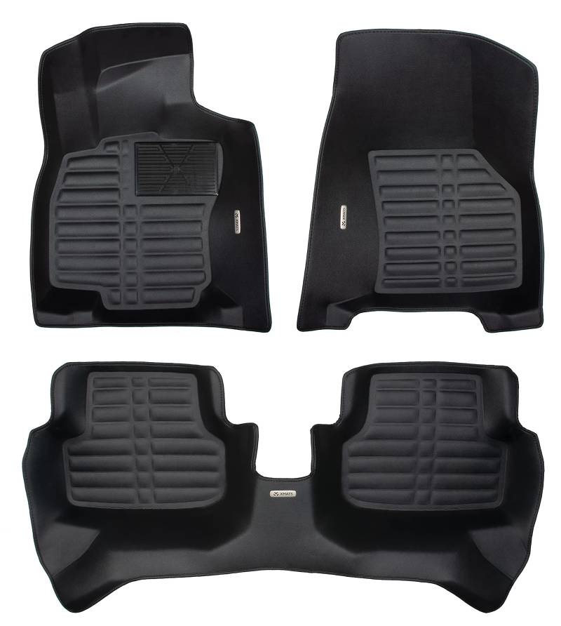 XMATS Premium Leder Automatten für VW Golf 7 ab 2012 | Luxus Design Fußmatten mit hohem Rand | Passt Nicht in Schaltgetriebe!! von XMATS