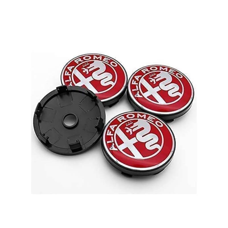 4 Stück Auto Radnabendeckel für Alfa Romeo 40mm, Radnabenkappen Nabendeckel Radnabenabdeckung Felgendeckel Felgenkappen Auto Zubehör von XMCMBS