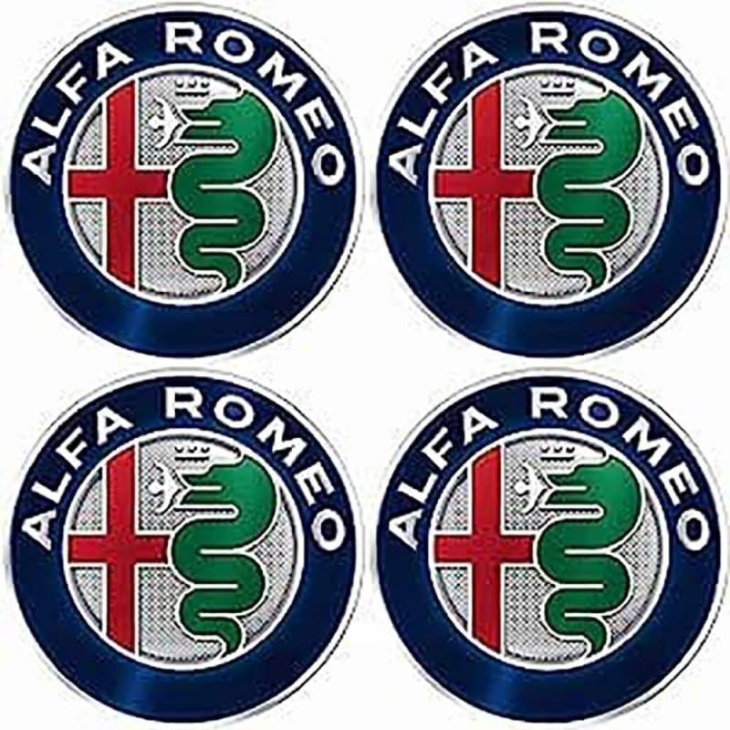 4 Stück Auto Radnabendeckel für Alfa Romeo 56mm, Radnabenkappen Nabendeckel Radnabenabdeckung Felgendeckel Felgenkappen Auto Zubehör von XMCMBS