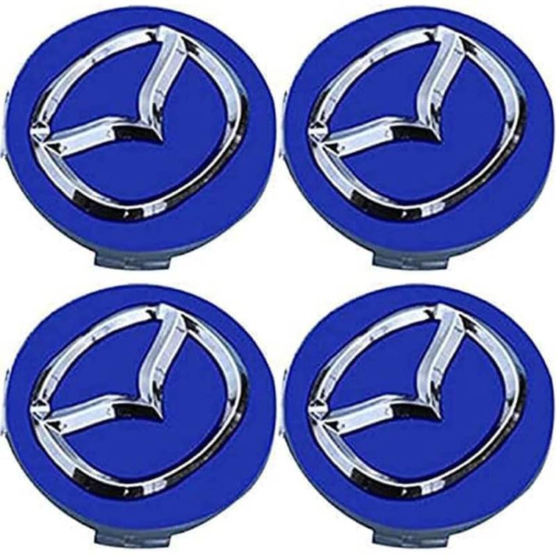4 Stück Auto Radnabendeckel für Mazda 2 3 6 MX-5 MX-30 CX-3 CX-8 56mm, Radnabenkappen Nabendeckel Radnabenabdeckung Felgendeckel Felgenkappen Auto Zubehör,C von XMCMBS