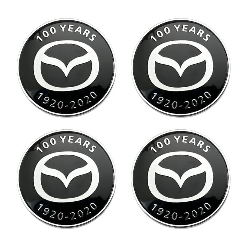 4 Stück Auto Radnabendeckel für Mazda 3 Mazda 6 CX5 CX7 60mm, Radnabenkappen Nabendeckel Radnabenabdeckung Felgendeckel Felgenkappen Auto Zubehör,A von XMCMBS