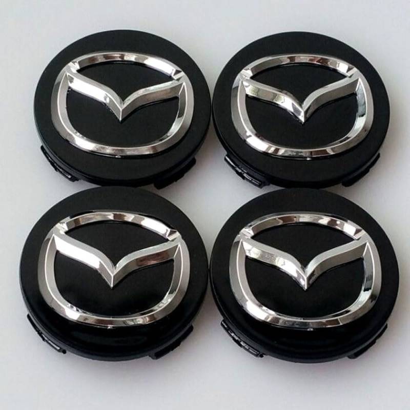 4 Stück Auto Radnabendeckel für Mazda Axela 56mm, Radnabenkappen Nabendeckel Radnabenabdeckung Felgendeckel Felgenkappen Auto Zubehör von XMCMBS