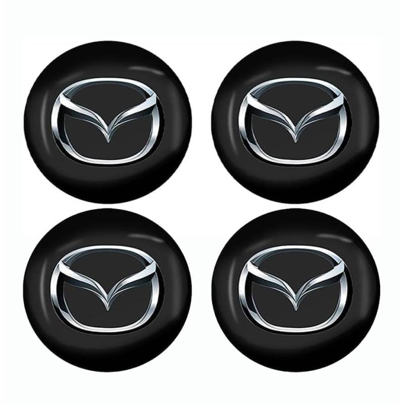 4 Stück Auto Radnabendeckel für Mazda CX-50 CX-60 2022 2023 56mm, Radnabenkappen Nabendeckel Radnabenabdeckung Felgendeckel Felgenkappen Auto Zubehör von XMCMBS