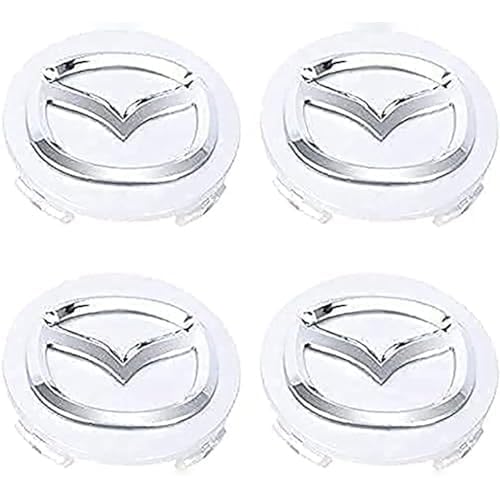 4 Stück Auto Radnabendeckel für Mazda CX5 CX7 CX8 57mm, Radnabenkappen Nabendeckel Radnabenabdeckung Felgendeckel Felgenkappen Auto Zubehör,A von XMCMBS