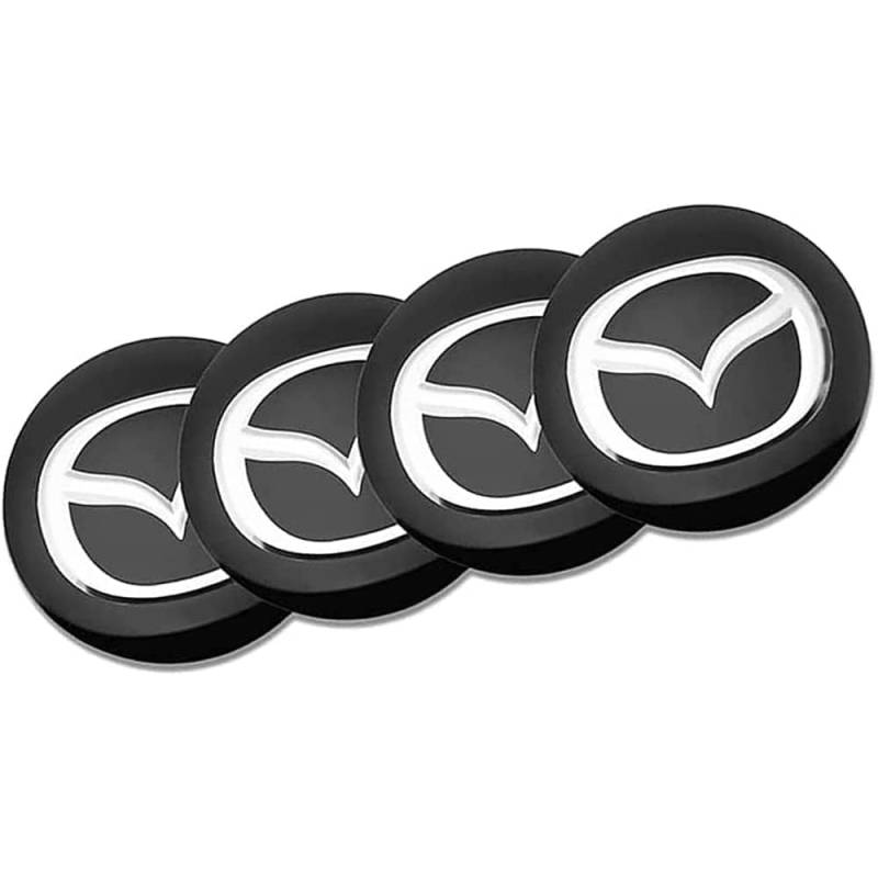 4 Stück Auto Radnabendeckel für Mazda CX7 56mm, Radnabenkappen Nabendeckel Radnabenabdeckung Felgendeckel Felgenkappen Auto Zubehör,B von XMCMBS
