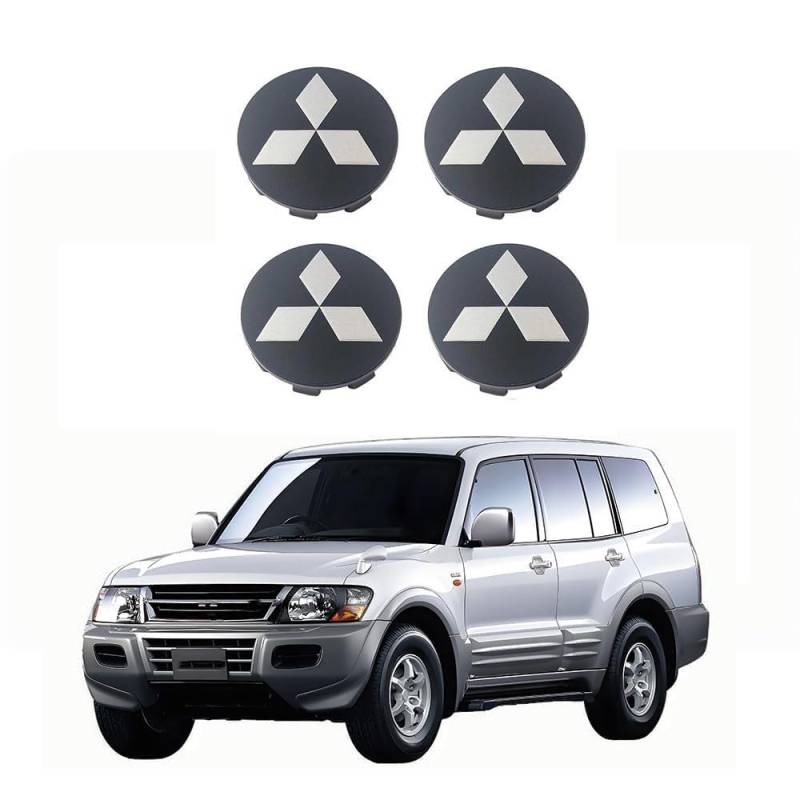 4 Stück Auto Radnabendeckel für Mitsubishi ASX Lancer Outlander Eclipse Pajero 60mm, Radnabenkappen Nabendeckel Radnabenabdeckung Felgendeckel Felgenkappen Auto Zubehör von XMCMBS