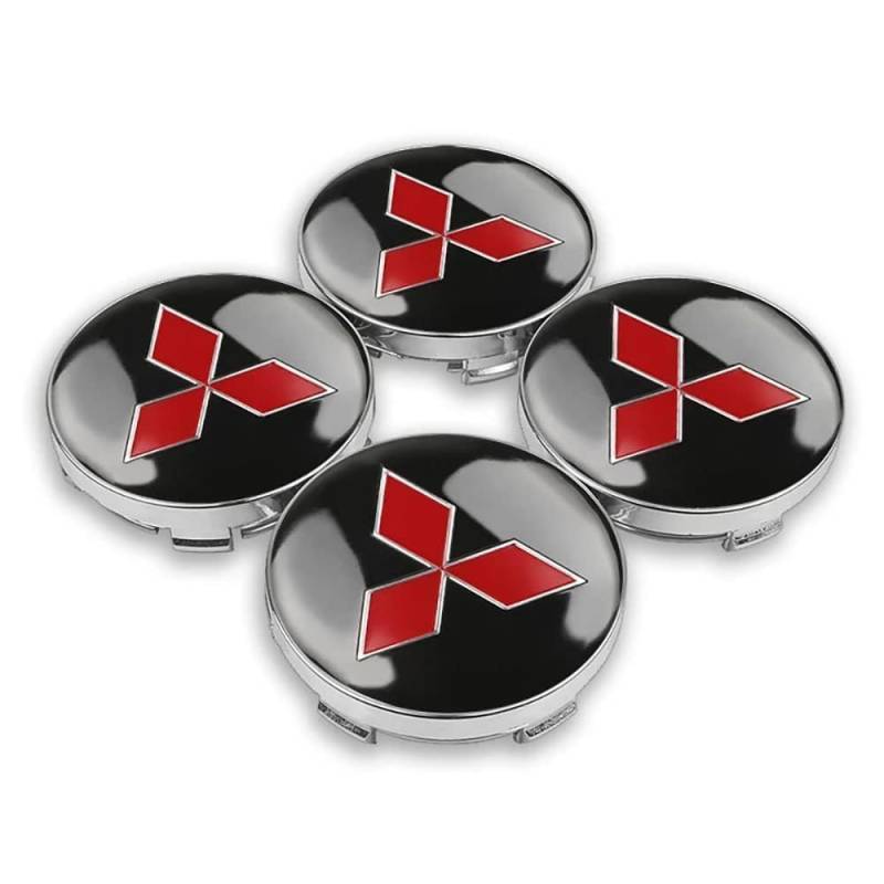 4 Stück Auto Radnabendeckel für Mitsubishi Colt 60mm, Radnabenkappen Nabendeckel Radnabenabdeckung Felgendeckel Felgenkappen Auto Zubehör von XMCMBS