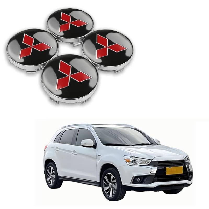 4 Stück Auto Radnabendeckel für Mitsubishi Eclipse Cross 2018-2023 60mm, Radnabenkappen Nabendeckel Radnabenabdeckung Felgendeckel Felgenkappen Auto Zubehör von XMCMBS