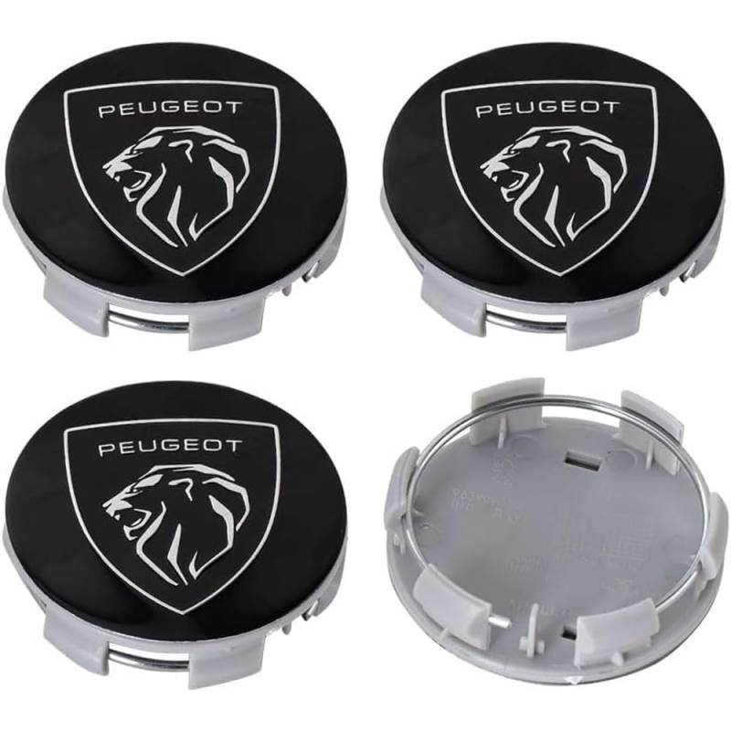 4 Stück Auto Radnabendeckel für Peugeot 4008 408 5008 208 208L e2008 307SW 60mm, Radnabenkappen Nabendeckel Radnabenabdeckung Felgendeckel Felgenkappen Auto Zubehör,C von XMCMBS