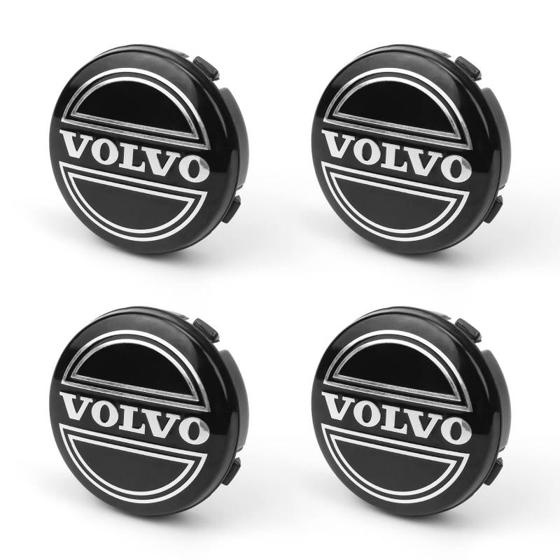 4 Stück Auto Radnabendeckel für Volvo 64MM, Radnabenkappen Nabendeckel Radnabenabdeckung Felgendeckel Felgenkappen Auto Zubehör,B von XMCMBS