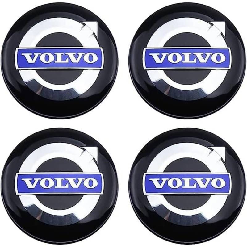 4 Stück Auto Radnabendeckel für Volvo 65mm, Radnabenkappen Nabendeckel Radnabenabdeckung Felgendeckel Felgenkappen Auto Zubehör,A von XMCMBS