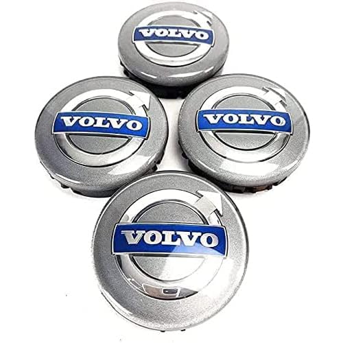 4 Stück Auto Radnabendeckel für Volvo S40 S60L S80L XC60 XC90 60mm, Radnabenkappen Nabendeckel Radnabenabdeckung Felgendeckel Felgenkappen Auto Zubehör von XMCMBS