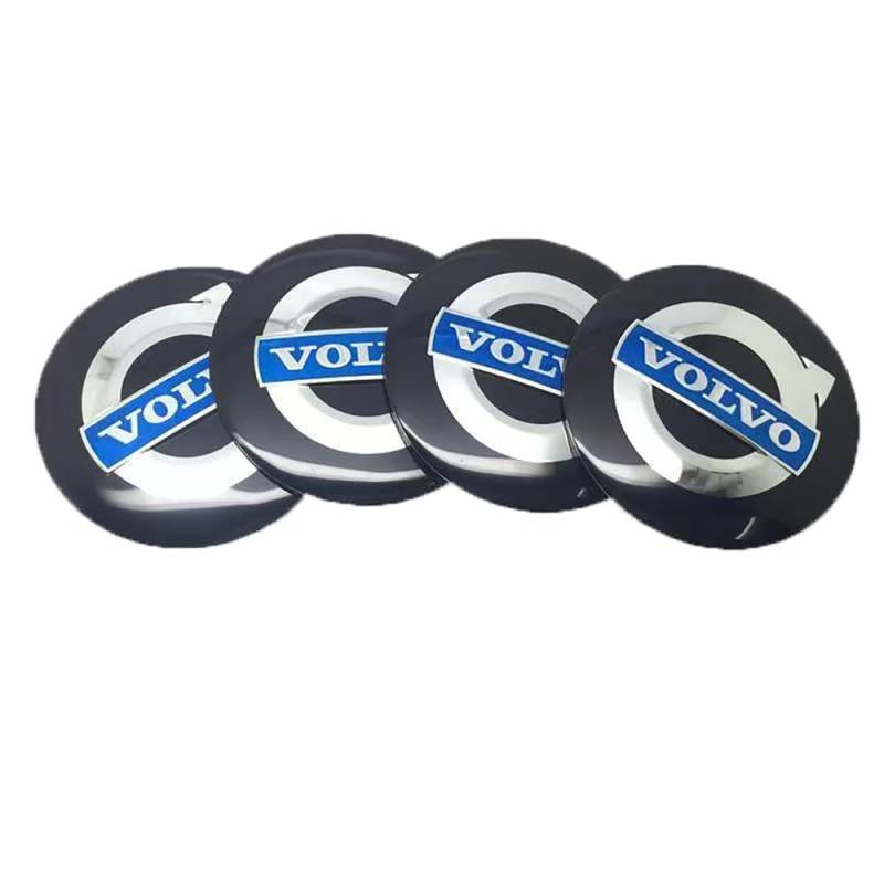 4 Stück Auto Radnabendeckel für Volvo XC-40 XC-60 XC-70 XC-90 65mm, Radnabenkappen Nabendeckel Radnabenabdeckung Felgendeckel Felgenkappen Auto Zubehör,A von XMCMBS