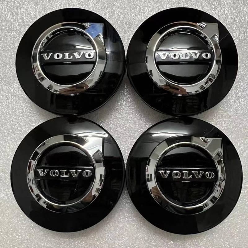 4 Stück Auto Radnabendeckel für Volvo XC40 XC60 XC70 XC90 S40 C30 C70 S80 S90 V40 V60 V90 62mm, Radnabenkappen Nabendeckel Radnabenabdeckung Felgendeckel Felgenkappen Auto Zubehör von XMCMBS