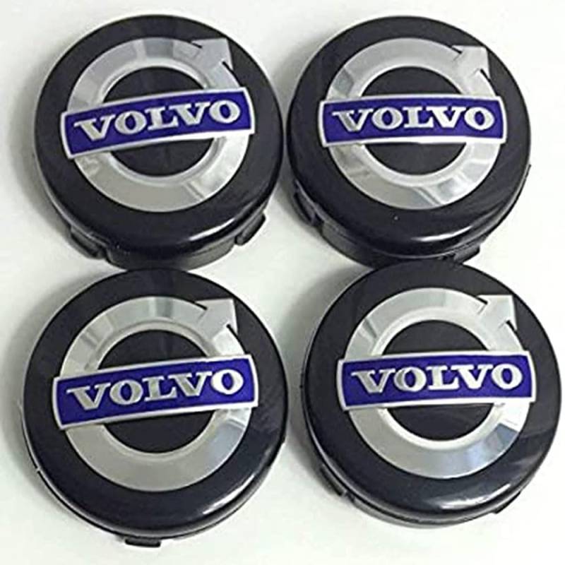 4 Stück Auto Radnabendeckel für Volvo XC90 XC70 XC60 V40 V50 V60 S60 S70 S90 64mm, Radnabenkappen Nabendeckel Radnabenabdeckung Felgendeckel Felgenkappen Auto Zubehör von XMCMBS
