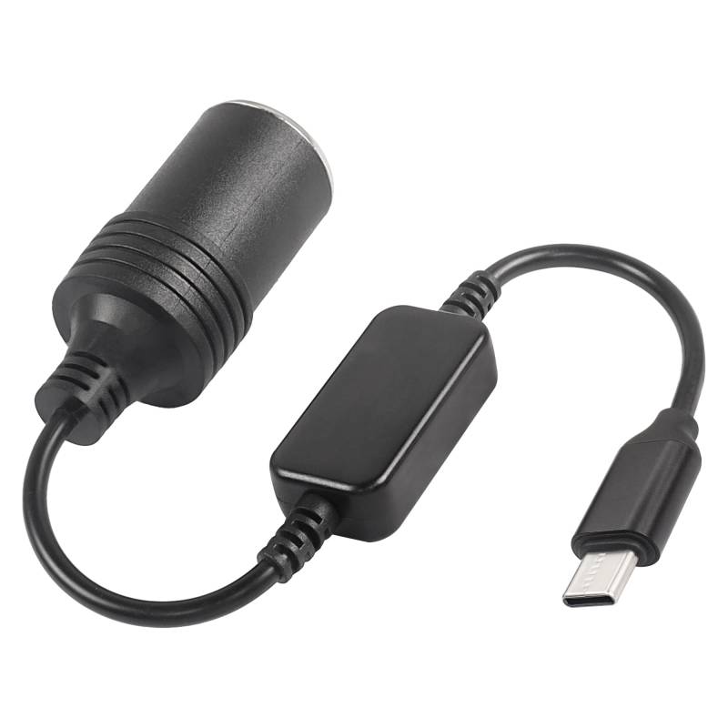 XMSJSIY USB auf Zigarettenanzünder Auto Zigarettenanzünder Sockel Konverter Typ C Männlich 5V zu 12V Zigarettenanzünder Adapterbuchse Weiblicher Zigarettenanzünder Fahrzeug Auto Boost Stromkabel von XMSJSIY