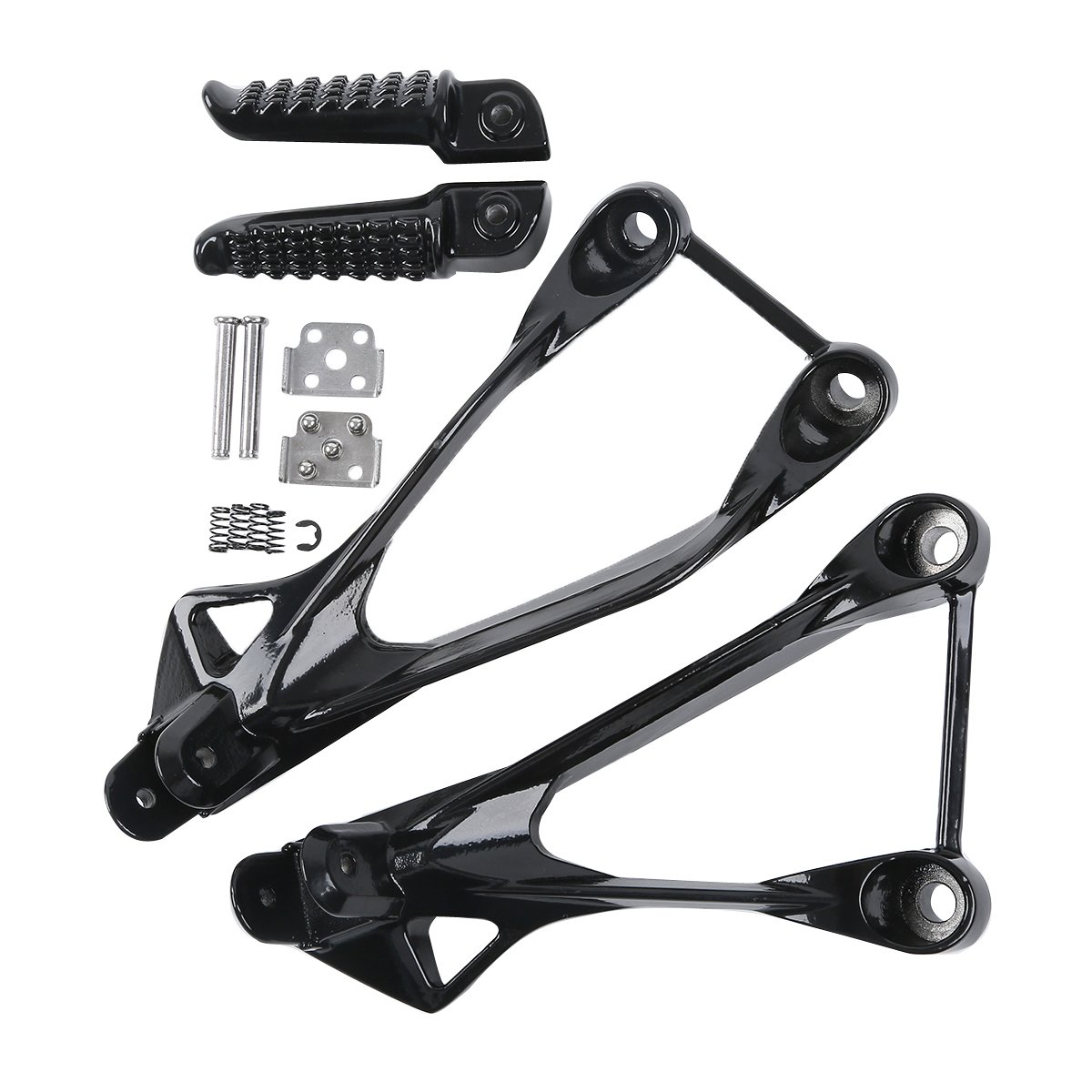 XMT-MOTOR Motorrad Hinten Passagier Fußrasten Fußstützen Halterung Geeignet für Kawasaki ZX6R 2005-2008 ZX636 2005-2006 XMT-MOTOR Motorrad Hinten Passagier Fußrasten Fußstützen Halterung Geeignet für Kawasaki ZX6R 2005-2008 ZX636 2005-2006 von XMT-MOTOR