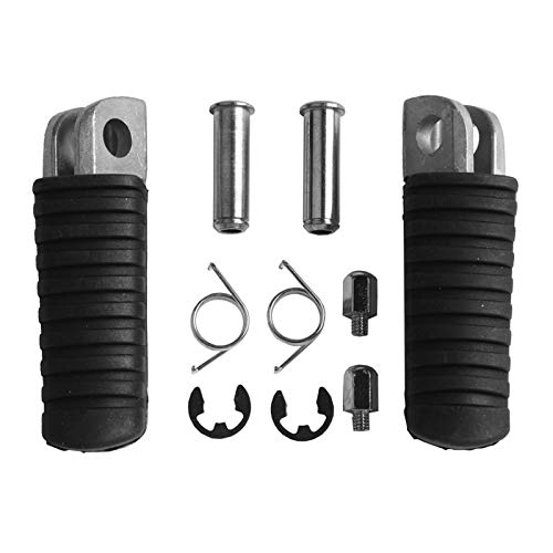 XMT-MOTOR Motorrad Schwarz Vorne Fahrer Fußrasten Fußstützen Geeignet für Kawasaki Ninja ZX9R 94-97 Z750 Z1000 03-06 EX250 08-13 ZRX400 ZRX1100 von XMT-MOTOR
