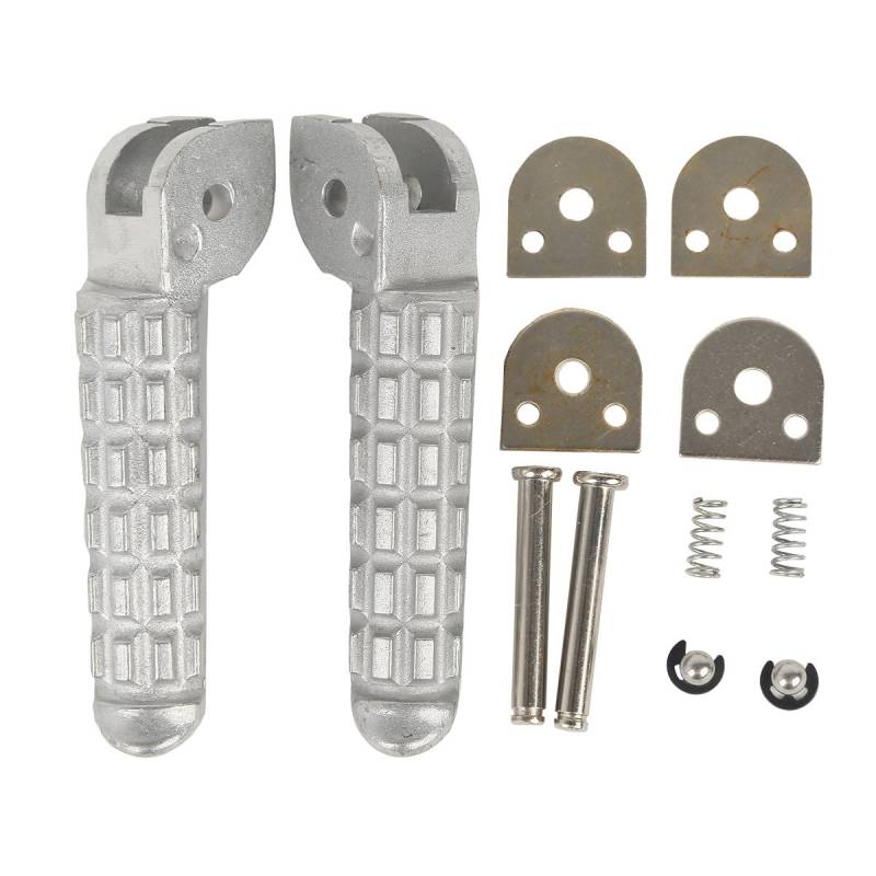 XMT-MOTOR Motorrad Silber Hinten Passagier Fußrasten Fußstützen Geeignet für Ducati Monster 696 796 2009-2014 von XMT-MOTOR