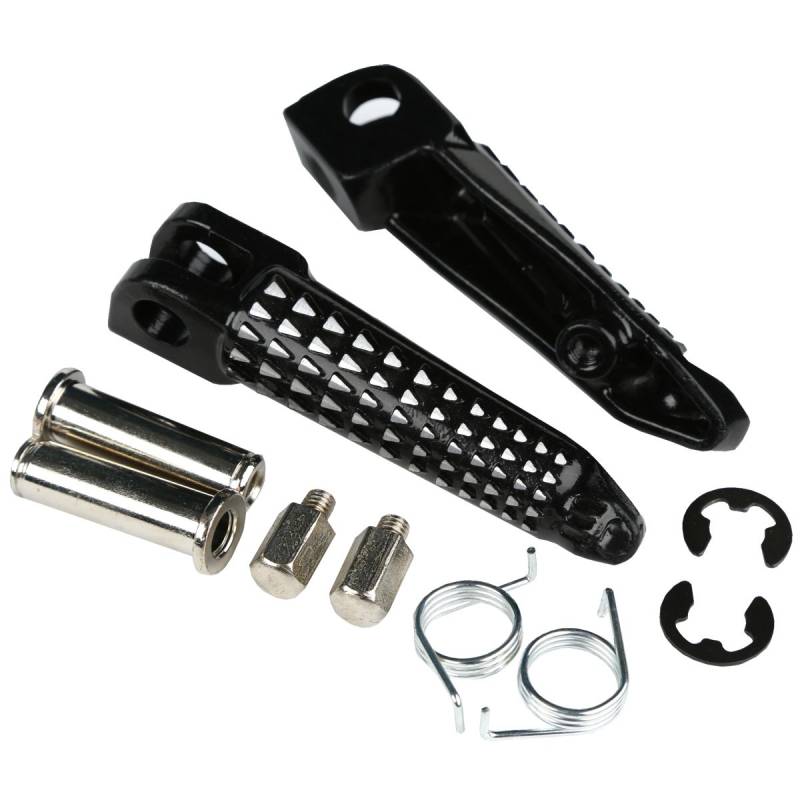 XMT-MOTOR Fußrasten Motorrad Vorne Fahrer Fußstützen Geeignet für Kawasaki Ninja ZX6R ZX10R EX650 ER-6N ER-6F Z750 Z750S Z1000 KLE650 Versys von XMT-MOTOR