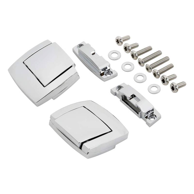 XMT-Motor Tour-Pack Verriegelungen Geeignet für Harley Touring FLHR FLHT FLHX FLTR 1988-2013 (Chrom) von XMT-MOTOR
